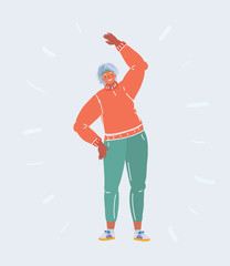 Elderly Woman doing Exercising