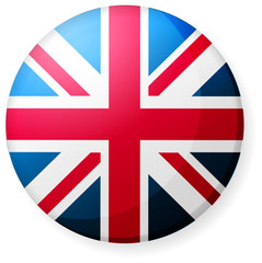 Circular country flag icon illustration ( button badge ) / UK, united kingdom, union jack