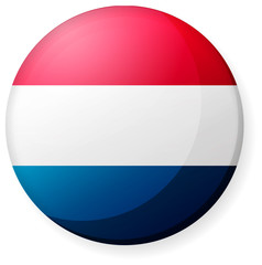 Circular country flag icon illustration ( button badge ) / Netherlands