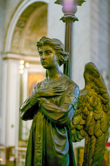 Obraz premium statue of angel in rome italy