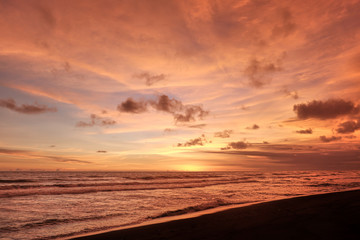 parangtritis beach indonesia late sunset