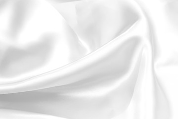 Naklejka premium white satin fabric texture soft blur background