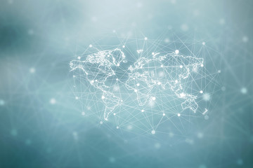 2d illustration world map abstract background