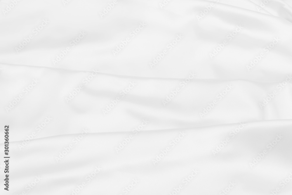 Wall mural white satin fabric texture soft blur background