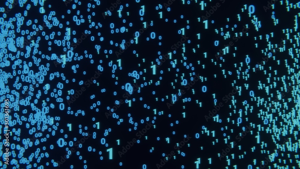 Poster circuit board technology tree pattern concept render background. blue and yellow abstract scifi pcb 