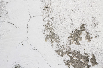 Texture vieux mur blanc effrité et fissuré