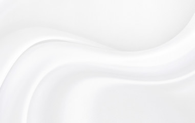 Background satin fabric white gray textures luxurious shiny that is abstract silver silk cloth  with patterns soft wave blur silky beautiful.