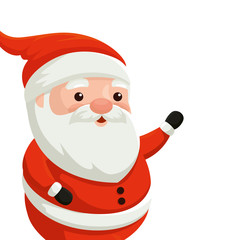 santa claus character merry christmas vector illustration design
