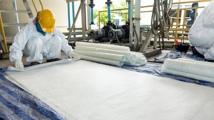 glass fiber material prepare for lining coating repair