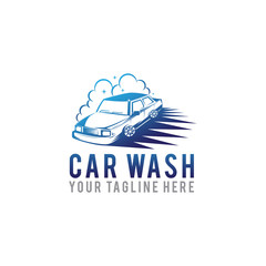 Car Wash Logo Vector Icon Illustration