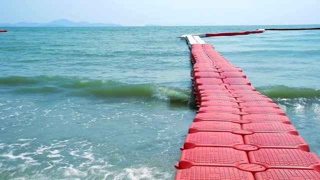 Buoy barrier is a zone for tourists to swim in the designated area. And prohibiting ships from approaching1
