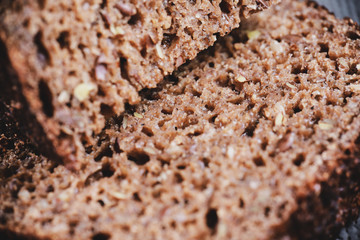 appetizing freshly baked sliced bread