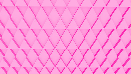 Abstract pink triangle background texture, 3D rendering picture.
