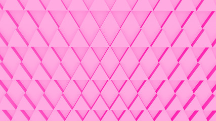 Obraz premium Abstract pink triangle background texture, 3D rendering picture.