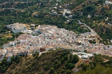 Fototapeta na wymiar Ojen village from the mount. Malaga, Spain