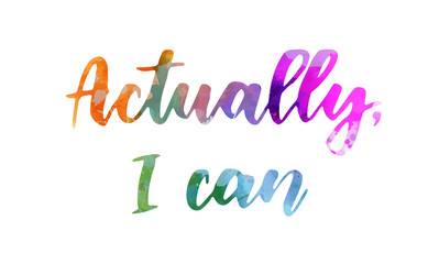 Actually I can lettering