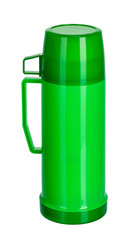 Thermos flask isolated on a white background