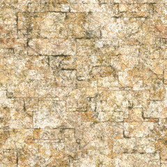 Pavement or wall of ancient ruins. Aged and worn limestone.