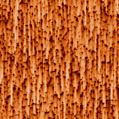 .Rusty metal plate with rough oxide formations and dripping rusty creeks