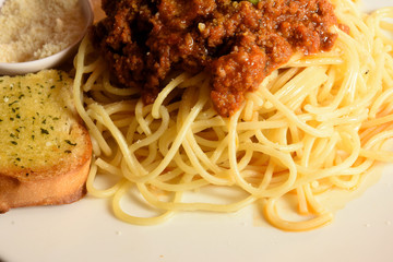 Spaghetti with tomato sauce