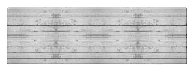 top wooden long table isolated on white background,gray wooden desk