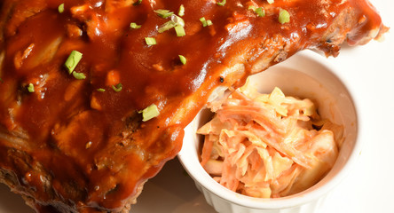 Lamb steak with sauce