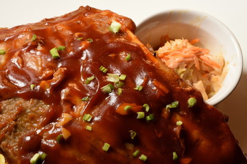 Lamb steak with sauce