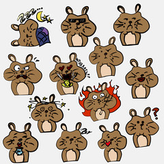 Obraz premium set of hamster