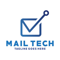 Mail Tech Logo Design Inspiration For Business And Company