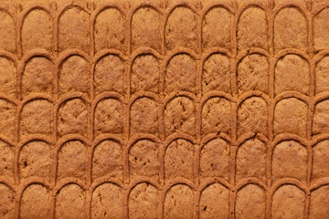 Brown gingerbread texture. Christmas cooking. Christmas or New Year celebration concept.