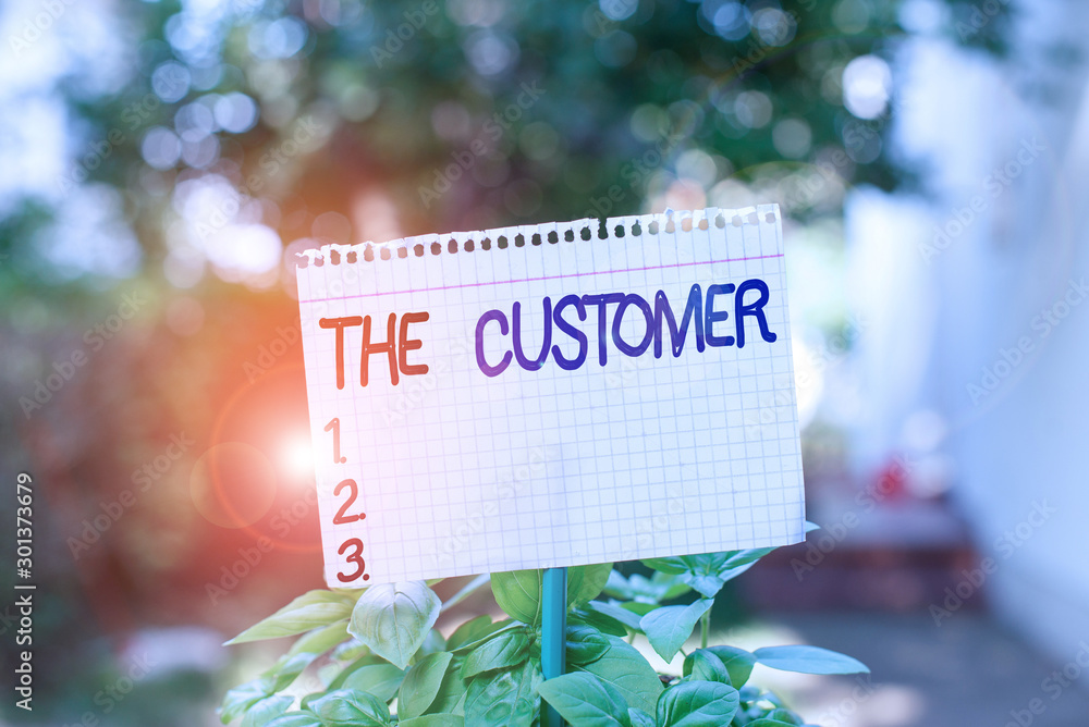 Poster text sign showing the customer. business photo showcasing demonstrating or organization that buys go