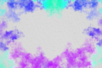 Abstract colorful watercolor on wall or paper background.