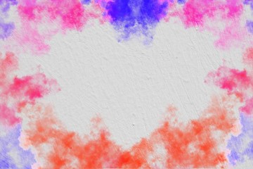 Abstract colorful watercolor on wall or paper background.