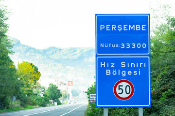 Persembe, Ordu / Turkey - November 2019: Persembe plateau is very popular place for traveler and people of black sea in Ordu, Turkey.