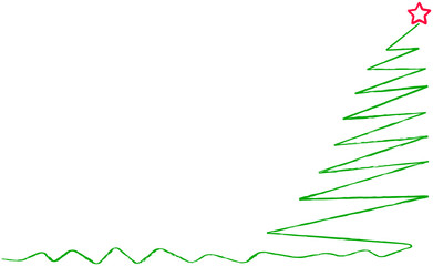 abstract christmas tree, christmas deoration, sign, symbol, design element, isolated vector illustration