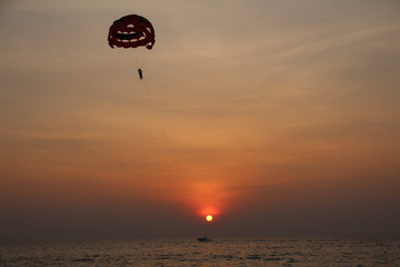 sunset on the beach