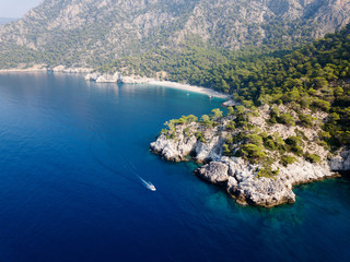 Obraz premium Aerial view of Yedi Burun Cape Fethiye Turkey