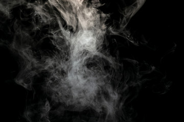 Abstract powder or smoke isolated on black background