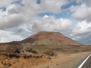 Tindaya, The magical and sacred mountain on the Fuerteventura Island of  Canary island, Fuerteventura, Corralejo Natural Park, Spain,