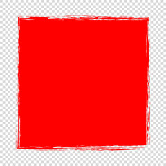 Obraz premium red abstract frame on transparent background