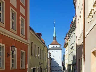 Obraz premium Altstadt von Bautzen, Sachsen, Deutschland, mit Schülerturm