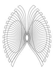 Obraz premium contour drawing. abstract element for relaxation and search for color solutions. coloring book for kids and adults