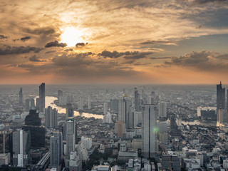 Obraz na płótnie Canvas Bangkok city Aerial view