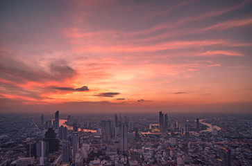 Bangkok city Aerial view