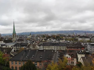 Deurstickers Zurich Switzerland panorama of the city in november © Mladen