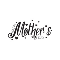 Fototapeta na wymiar Mother's Day Greetting Text Vector Illustration