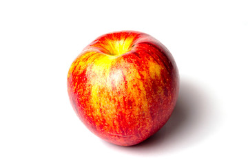 Red apple on a white background