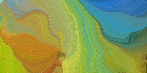 abstract design swirl waves. can be used as wallpaper, background graphic or texture. graphic illustration with yellow green, teal blue and blue chill colors