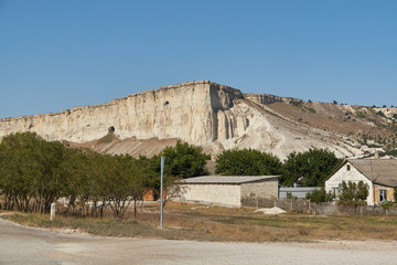 Ak-Kaya White rock on the Crimean peninsula.