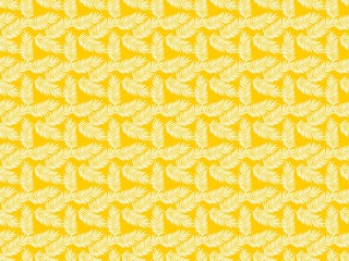 Yellow background with palm leaves. Background with frond.